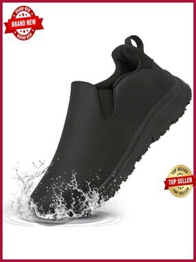 Non Slip Waterproof Work Shoes for Men Women Oil Resistant Chef Loafers